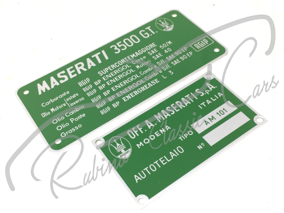 Engine Bay Chassis Number Plate - Image 2