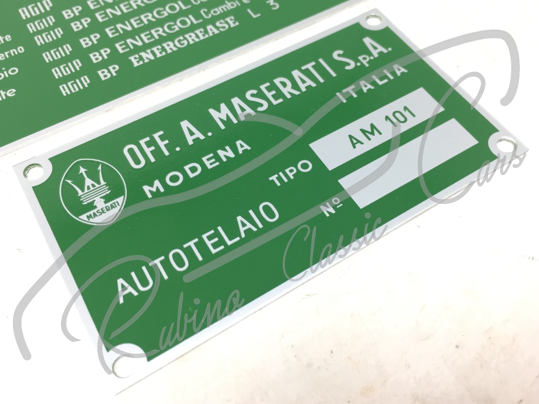 Engine Bay Chassis Number Plate - Image 3